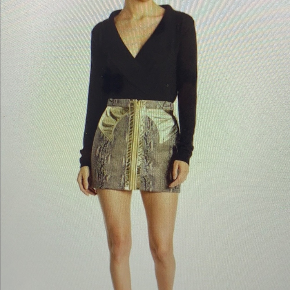 Wild Honey snake/gold skirt